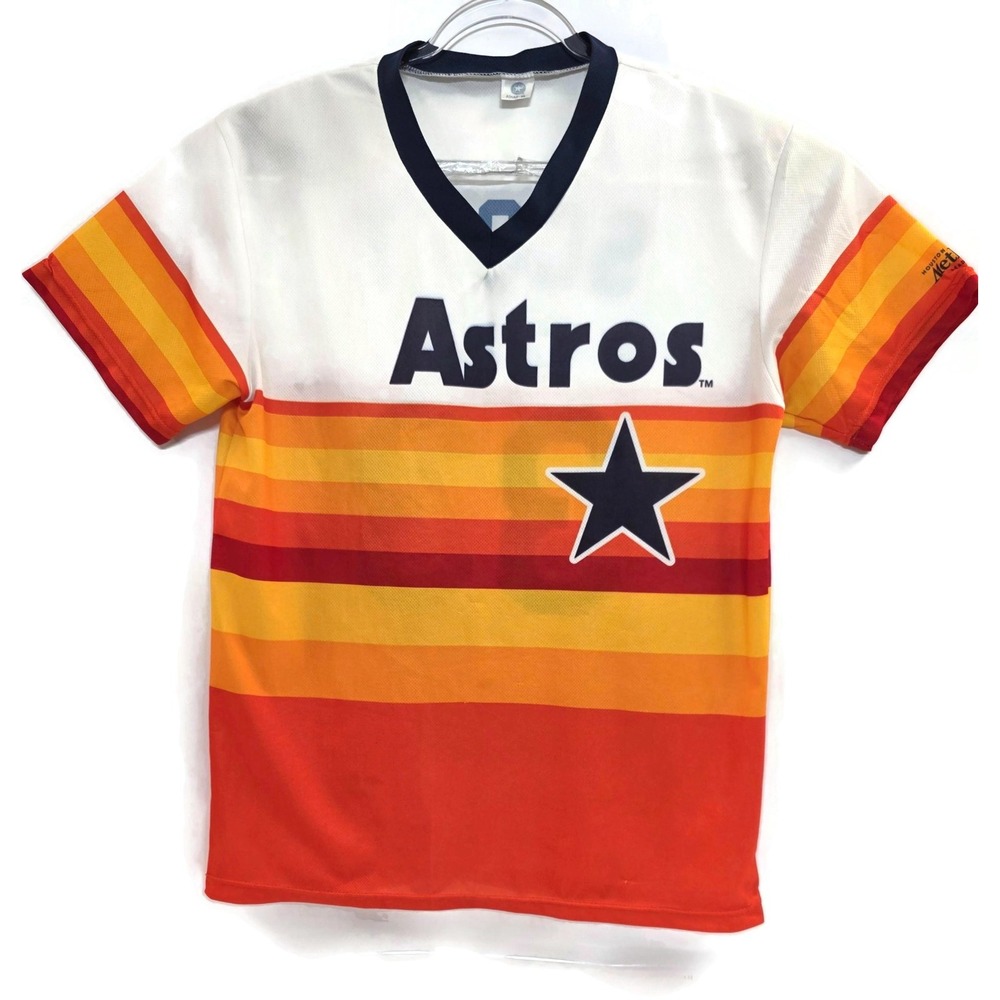 Houston Astros Shirt Mens XL Orange Yellow MLB‎ Baseball Scott 33 Jersey